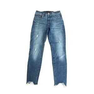 Lucky Brand Women’s Mid Rise Skinny Ava Ankle Jeans Chewed Hem Size 6/28 EUC